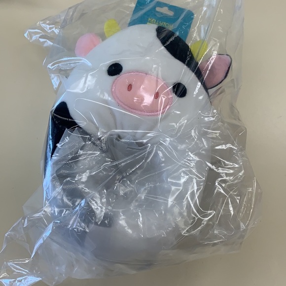 Squishmallows Original KellyToy Connor Cow Kids Boys Girls Unisex Slippers NWT - Picture 6 of 6